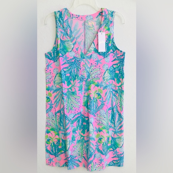 Lilly Pulitzer Amina Swing Dress Mandevilla Baby Hip Natic-NWT In Package - Picture 2 of 10